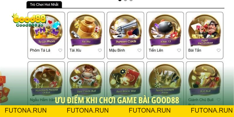 Game Bài Good88: Điểm đến thú vị với nhiều trò chơi hấp dẫn