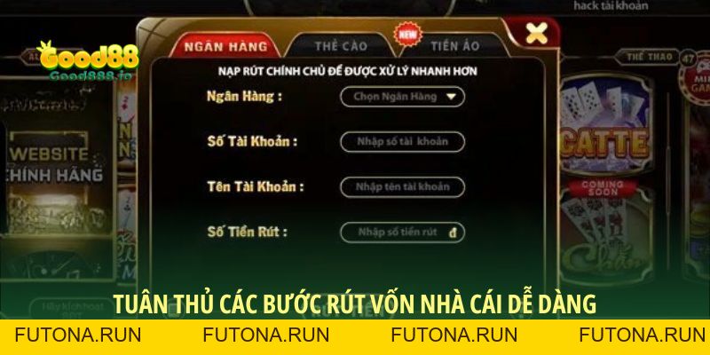 Rút tiền Good88 - Hướng dẫn các bước giao dịch chi tiết 2026