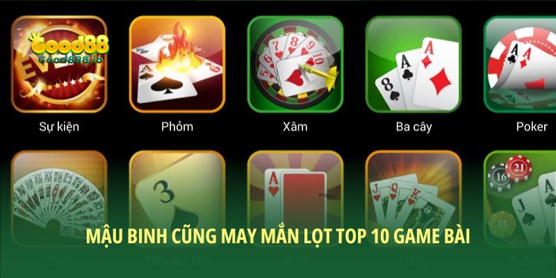 Top 10 game bài đỉnh nhất tại Good88 năm 2026